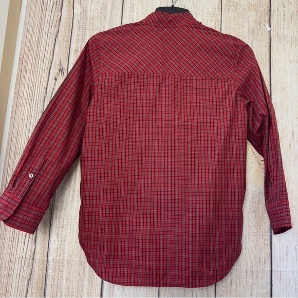 J.Crew Jeweled Button Popover Tunic Red and Black Checkered Tartan Plaid size 2 - Picture 4 of 13